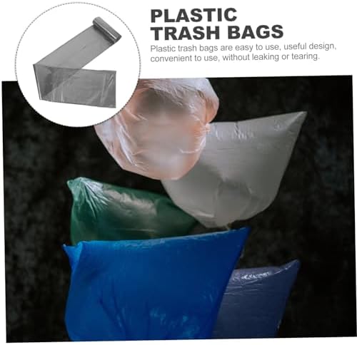 Hemobllo 5 Rolls Heavy-Duty Plastic Trash Bags Multi-Colored Point-Dispensing Kitchen and Bathroom Garbage Bags 13 Gallon Capacity for Home Use