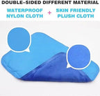 Reusable Gel Ice Pack for Sleeping, Cold Pillow Pad, Head Cooling Ice Pad, Chill Pillow, Relieve Headaches, Migraines, Fevers, Hot Flashes, Night Sweats, Perfect for Children, Adult, Pets (Blue (L))