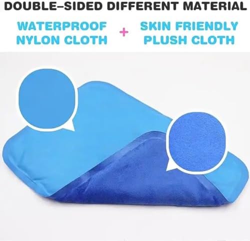Reusable Gel Ice Pack for Sleeping, Cold Pillow Pad, Head Cooling Ice Pad, Chill Pillow, Relieve Headaches, Migraines, Fevers, Hot Flashes, Night Sweats, Perfect for Children, Adult, Pets (Blue (L))