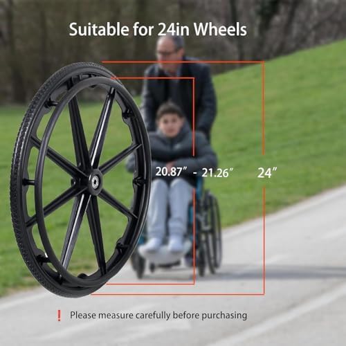 Wheelchair Push Rim Covers for Manual Wheelchairs, Mobility Aid Accessory (Black&White)