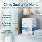 McKesson Non-Adherent Pads for Wounds, 3x8 Inch, 75 Count, Sterile Non-Stick Wound Dressing, Highly Absorbent, Painless Removal, Individually Wrapped