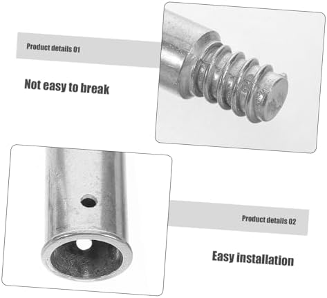 SOLUSTRE Threaded Tip Repair Kit Aluminum Alloy American Threaded Parts for Mop Broom Pole Handle Replacement Tips Easy Screw Rivet Mount