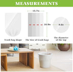 1.2 Gallon 210 Counts Strong Trash Bags Garbage Bags, Bathroom Trash Can Waste Basket Liners, Small Plastic Bags for home office kitchen, fit 5 Liter 5L, 1 Gal, Clear