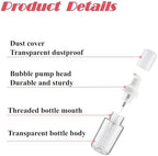 10Pcs 1Oz Plastic Foam Pump Bottle Transparent Empty Dispenser Bottles Travel Soap Bottle Mini Shampoo Pump Empty Travel Foaming Containers for Shampoo Cleaning Lash Cosmetics Packaging