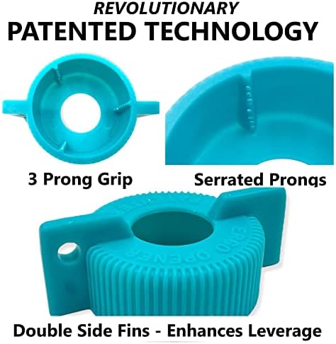 3-Pack WATER BOTTLE Opener ERGO OPENER | Arthritis Sufferers Elderly Seniors Weak Hands | Easy Twist-Off Plastic Bottle Opening Tool Travel On-Go | Carpal Tunnel | MADE in USA