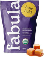 Fabula Buttery Caramel Flavored Organic Coffee Freshly Ground - Organic - Low Acid - Single Origin - Non-GMO - Mold Free - 12 Ounces