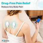 MEDVICE Dual Channel Rechargeable Tens Unit Muscle Stimulator - 2nd Gen 16 Modes & 8 Upgraded Pads for Natural Pain Relief & Management - FDA Cleared Electric Pulse Impulse Mini Massager Machine