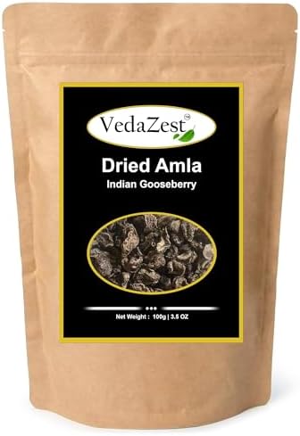 Organics Dried Amla/Indian Gooseberry/Amalaki for Tea, Drink, Hair Pack and More -100 Gram / 3.5 Ounce