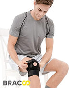 Bracoo Knee Support Brace for Men Women, Adjustable Compression Sleeve Wrap Patellar Pad Tendon - Arthritis Pain, meniscus tear, Injury Recovery, Running, Workout, KS10