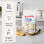 Korean Milk Cracker Snacks, Made with Rice Crackers Senbei Crispy, Oven Baked, Non-Fried, Milk Flavor Pack of 24