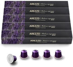 Real Coffee Great Taste. Every Day Decaf Arezzo | Compatible with Nespresso Original Line | Dark Roast Espresso | 100 Aluminum Capsules | Product of Italy