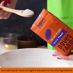 Doves Farm Quick Yeast 4.41 oz (125g) - Fast Acting Gluten Free Yeast for Baking Bread, Pizza Dough, Rolls | For Hand Baking and Bread Machine | Quick, Fast, Instant, Rapid Rise Leavening Agent