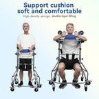 Adult Walker for Seniors, Adjustable Height, Standing Walker Aid for The Disabled Suitable for People of 58-71 in, Hemiplegia Rehabilitation Standing Frame, Anti Recline, Lower Limb Training