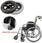 WORDFUN 2 Pcs Front Wheels Replacement for Wheelchairs Rollators, Front Rollator Replacement Wheel Assembly, Wear-Resistant Wheel, Cart Trolley Tyre, Lightweight Solid Caster