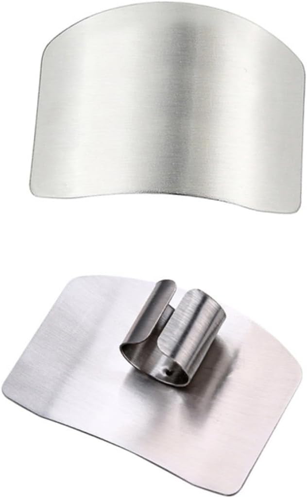 KOMBIUDA 5pcs Stainless Protectors Cut Protection for Fingers Kitchen Vegetable Tool Finger Cover Prevention