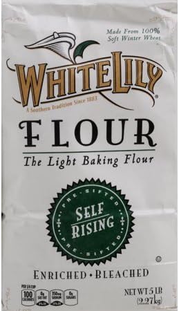 White Lily Self Rising Flour, Bleached, 5 lbs (2 Pack)