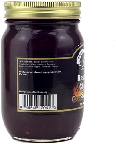 Amish Wedding Raspberry Chipotle Sauce, 16 Ounce Glass Jar