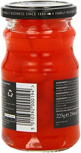 Opies Cocktail Cherries Maraschino 225g - Pack of 6