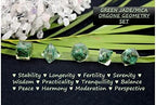 Jet Healing Crystals Green MICA Orgone Sacred Geometry Platonic Solids with Merkaba Star Set for Meditation,Reiki Balancing (Green MICA)