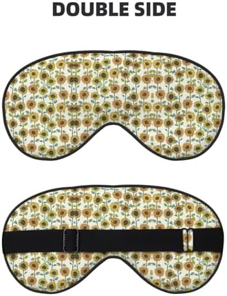 Romantic Sunflowers Print Unisex Sleeping Eye Mask,Soft Comfortable Light-Blocking Eye Mask