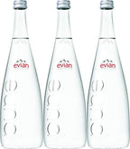 Evian Natural Mineral Water, 25.4 oz Glass Bottle (Pack of 3 Total of 76.2)