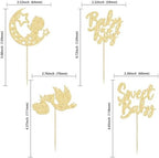 24Pcs Baby Boy Cupcake Toppers Gold Glitter Moon Star Sweet Baby Boy Cupcake Picks Decorations for Gender Reveal Baby Shower Kids Boys Birthday Party Supplies