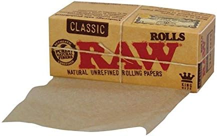 Raw Rolls Classic Rolling Paper King Size 55mm 3 Meter (9') Full Box of 12 Pack