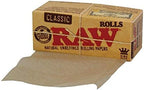 Raw Rolls Classic Rolling Paper King Size 55mm 3 Meter (9') Full Box of 12 Pack