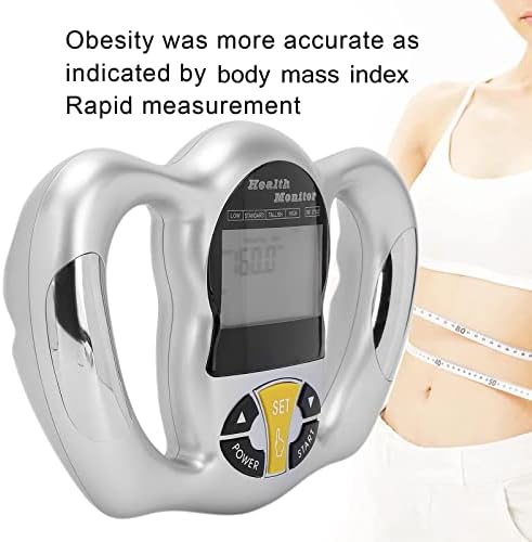 Digital Body Fat Analyzer, Electronic BMI Handheld Body Fat Monitor with LCD Display, Multifunctional Portable Body Fat Measurement Device for Weight Loss, Fitness Monitoring, Personal Health
