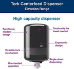 Tork Centerfeed Industrial Paper Towel Dispenser Red and Smoke M2, Single-Sheet Dispensing, Performance Range, 659028