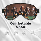 Dachshund Weiner Dog Print Block Out Light Sleeping Eye Mask,Night Blindfold, Breathable Soft Eye Shade Cover Gifts