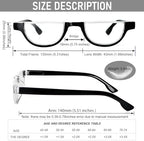 DXYXYO Half Moon Reading Glasses for Women, 3 Pack Small Semi Frame Readers with Spring Hinge Blue Light Blocking