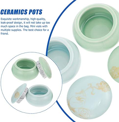 Beaupretty 2pcs Mini Pots Refillable Lipstick Jars for Cosmetics Makeup Dispenser Bottles Travel-friendly Containers for Creams and Balms