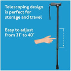 Carex Soft Grip Walking Cane - Height Adjustable Cane With Wrist Strap - Latex Free Soft Cushion Handle, Pink