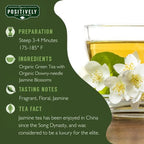 Organic Positively Tea Company, Jasmine Green Tea, Loose Leaf, 16 Ounce