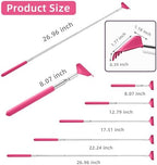 Kuvvfe 2 Pack Portable Extendable Back Scratcher, Stainless Steel Telescoping Back Scratcher with Beautiful Present Packaging(Pink red)