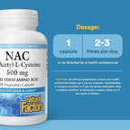 Natural Factors N-Acetyl-L-Cysteine 500 mg - Supports Healthy Liver & Lungs - Antioxidant Support Supplement Supports Immune System Health - 90 Vegetarian Capsules (90 Servings)