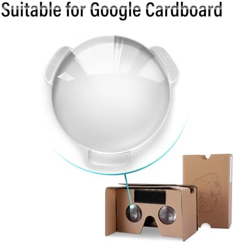 Biconvex Lens Set, Pop-Tech Optical Glass Lens Bi-Convex 34mm Diameter 45mm Focal Length Lenses for Google Cardboard VR