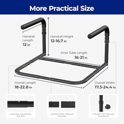 L1 Stand Assist Rail for Couch, Chair Stand Assist Aid for Elderly, Elderly Assistance Products, Disabled, Senior Mobility Aids Adjustable for Sit, Stand, Couch Cane, 18 in Couch Wide at Least