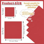 100 pcs 2-Ply Red Cocktail Napkins Folded 5 x 5 inch Red Disposable Paper Dessert Napkins for Dinner Birthday Wedding Valentines Christmas Party Picnic Beverage Napkin