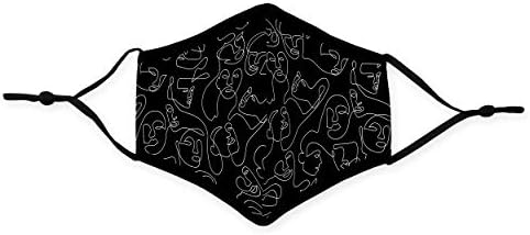 WEDDINGSTAR 3-Ply Adult Washable Cloth Face Mask Reusable and Adjustable with Filter Pocket - Many Faces