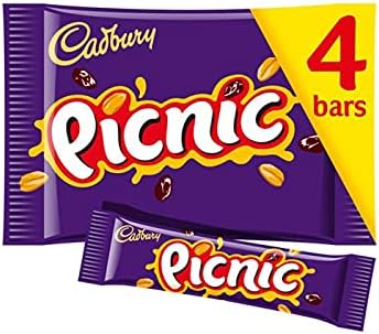 Cadbury Picnic Pack of 4 x 32 g