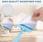 10 Pack Replacement Pads Compatible with Baseboard Buddy Cleaner Tool - Microfiber Reusable Cleaning Pads for Wet & Dry Use (Cleaner Tool NOT Included)