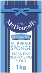 McDougalls Supreme Sponge Self-Raising Flour, 1 kg Bag (Pack of 1)