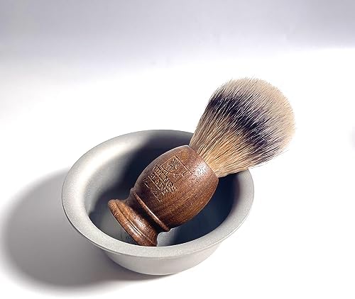 Wooden Shaving Brush for Men by VIKINGS BLADE, Super Strong Knot Backbone, Minimal Shedding, Fast Lather, Extremely Smooth & Plush on Skin (Rustic Walnut)