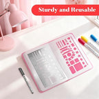 3pcs Metal Planner Stencil Set-Journal Stencil Templates with Ruler for Bullet Journaling, Habit Tracking, Weekly & Monthly Spreads, A5 Notebook Accessories, Rustproof Stainless Steel Design（1 Pen