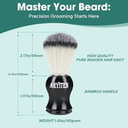 Shaving Brush Set for Men, Premium Shaving Kit for Men, Perfect for Wet Shave with Shaving Cream & Soap, Suitable for Razor, Trimmer, Clippers, Ideal Gift for Birthday and More