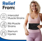 Rib Brace Rib Wrap | Chest Binder to Reduce Pain | Chest Compression Support Belt l Help Muscle Injuries, Bruised Ribs | Breathable Wrap Brace for Costochondritis Pain Relief Fits Women Men (S/M)
