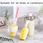4 Pcs Bottle Brush Sponge, Cup Water Bottle Sponge Brush Cleaner, Detachable Cleaning Brushes for Cleaning with Handle for Baby Glasses Mugs(4Pcs+2 Heads)