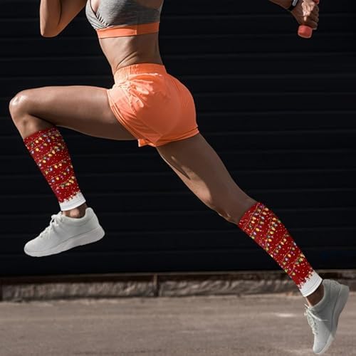 Leg Sleeve for Men Women Sports Elastic Calf Compression Sleeve Footless Compression Socks Soccer Calf Sleeves